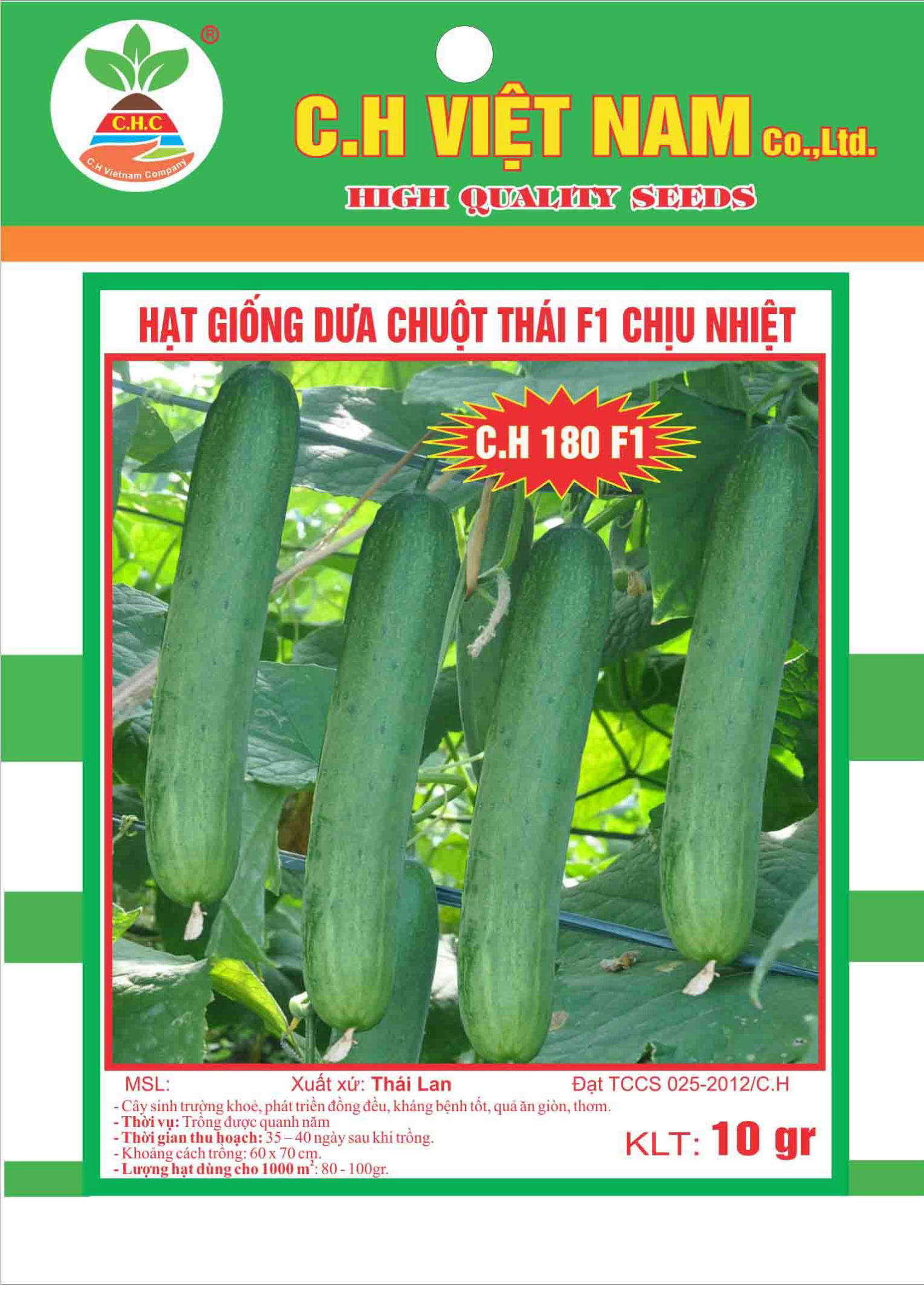 Heat-resistant Thai cucumber seeds